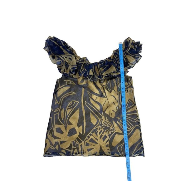 Lauren Ralph Lauren Size 6 Ruffled Off The Shoulder Chiffon Blouse NWT - Picture 10 of 10